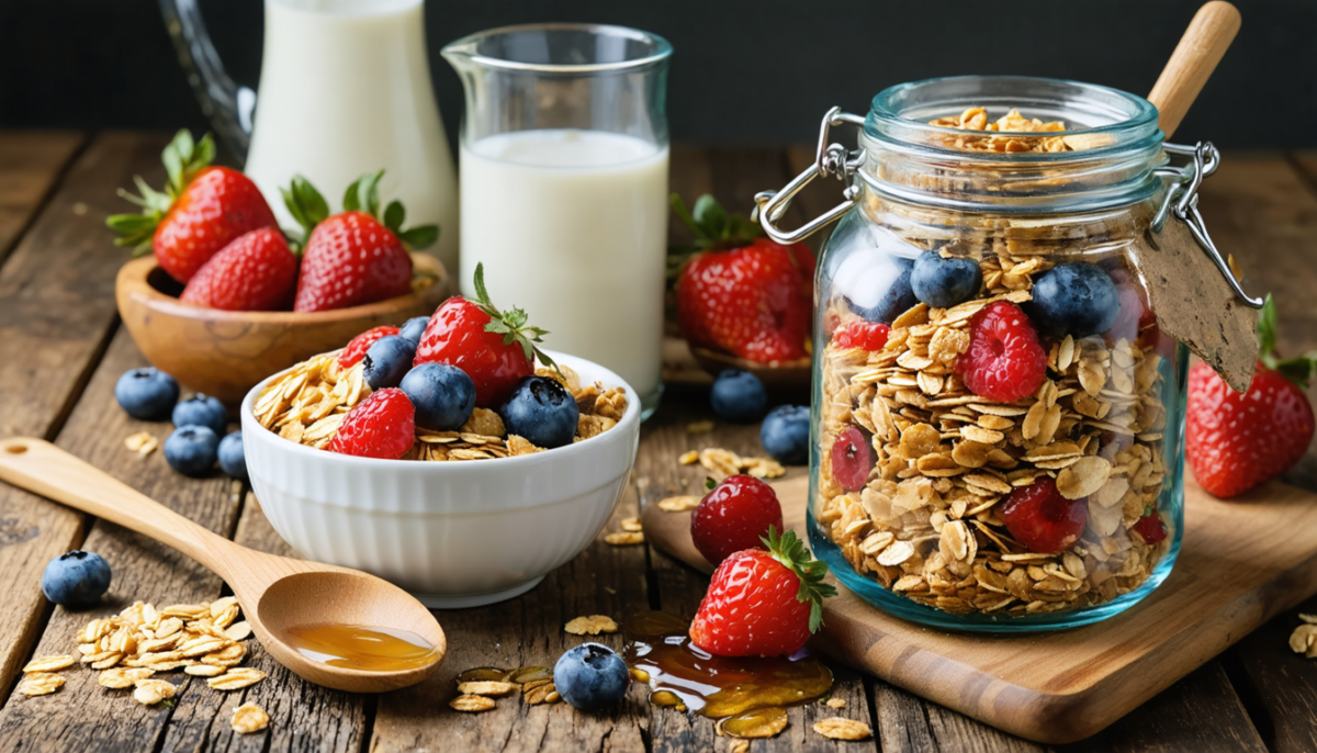découvrez une recette simple et saine de granola fait maison, idéale pour un petit-déjeuner équilibré et énergétique. préparez votre granola facilement avec des ingrédients naturels.