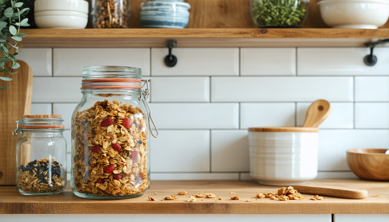 découvrez notre recette simple et saine de granola fait maison, parfaite pour un petit-déjeuner équilibré et gourmand.