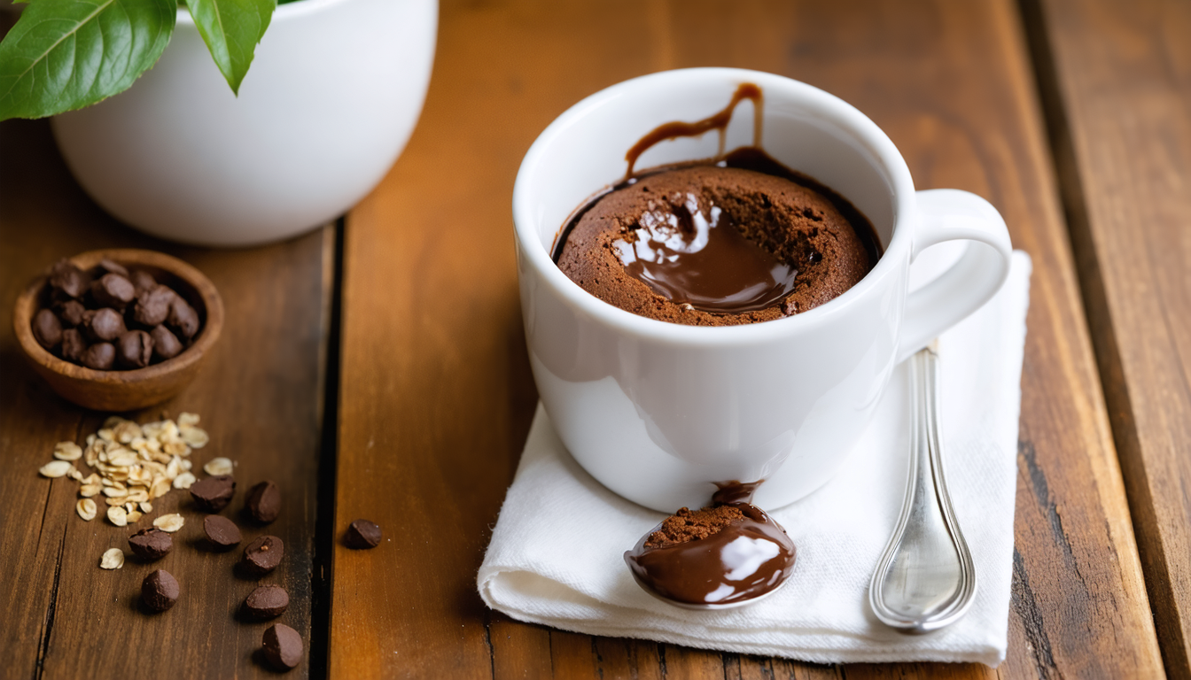découvrez notre recette saine, rapide et simple de mug cake au chocolat, parfaite pour une gourmandise express et délicieuse à tout moment de la journée.
