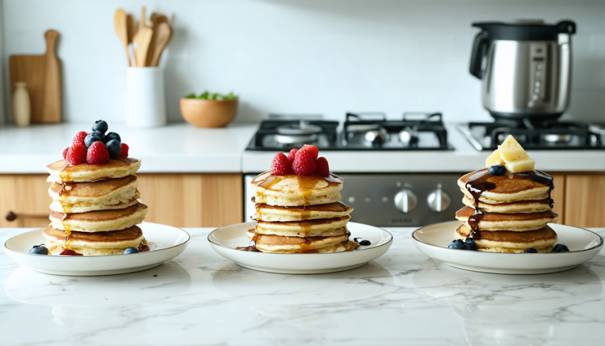 découvrez notre recette facile et rapide de pancakes protéinés, idéale pour les sportifs pressés qui veulent allier gourmandise et performance.